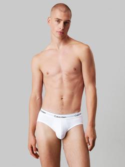 Calvin Klein Icon Cotton Stretch Briefs, Pack of 3,Grey Heather/White/Black - view 2, Grey Heather/White/Black