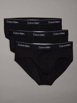 Calvin Klein Icon Cotton Stretch Briefs, Pack of 3, Black, Black