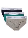Calvin Klein Icon Cotton Stretch Briefs, Pack of 3, Shoreline/Grey Heather