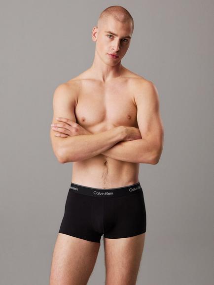Calvin Klein Icon Cotton Stretch Low Rise Trunks, Pack of 3, Black