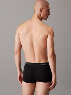 Calvin Klein Icon Cotton Stretch Low Rise Trunks, Pack of 3 - view 2, Black