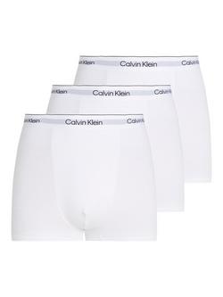 Calvin Klein Icon Cotton Stretch Relaxed Dart Trunks, Pack of 3, White, White