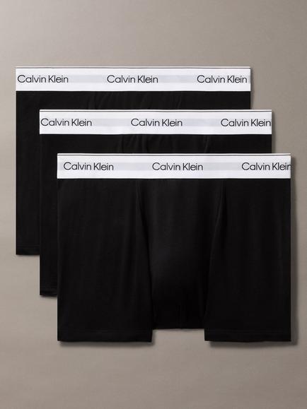 Calvin Klein Icon Cotton Stretch Relaxed Dart Trunks, Pack of 3, Black, Black