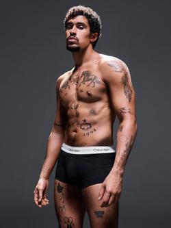 Calvin Klein Icon Cotton Stretch Relaxed Dart Trunks, Pack of 3, Black - view 2, Black