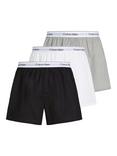 Calvin Klein Icon Cotton Stretch Slim Boxers, Pack of 3, Black/White/Grey