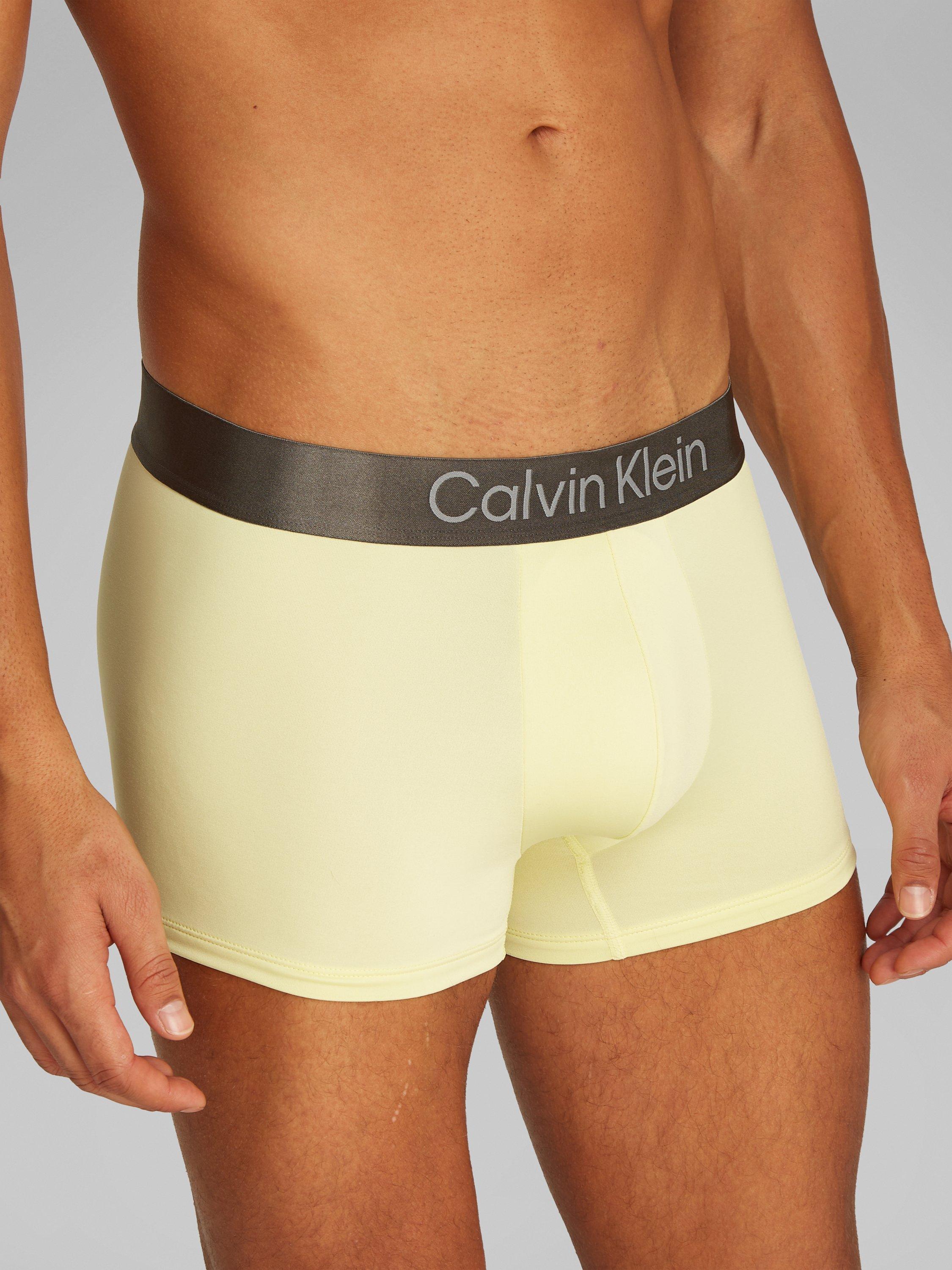Product image 4 of 6, which shows Calvin Klein Micro Stretch Boxer Shorts, Pack of 3, Pale Yellow/Stratosphere, S