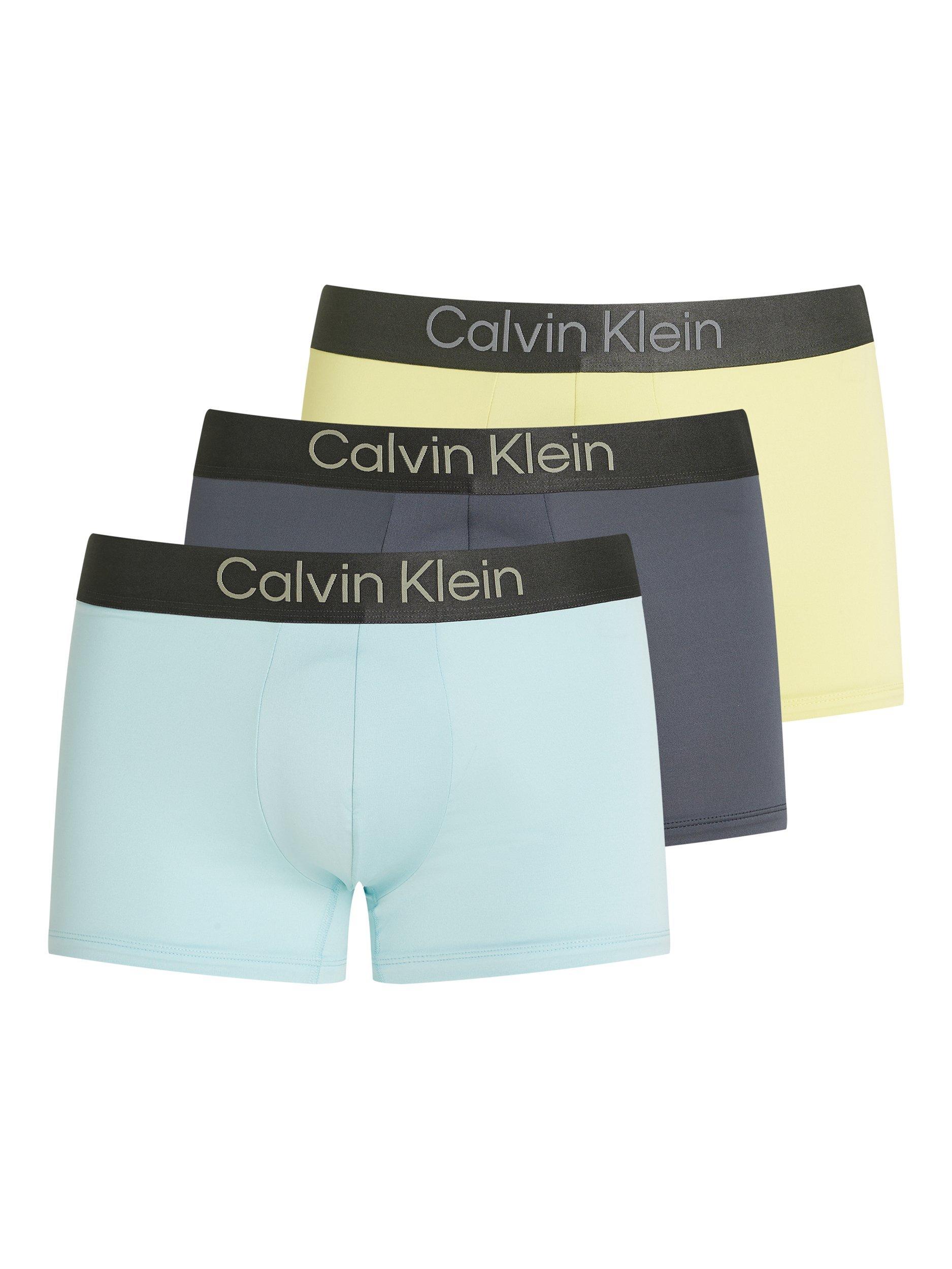 Product image 6 of 6, which shows Calvin Klein Micro Stretch Boxer Shorts, Pack of 3, Pale Yellow/Stratosphere, S