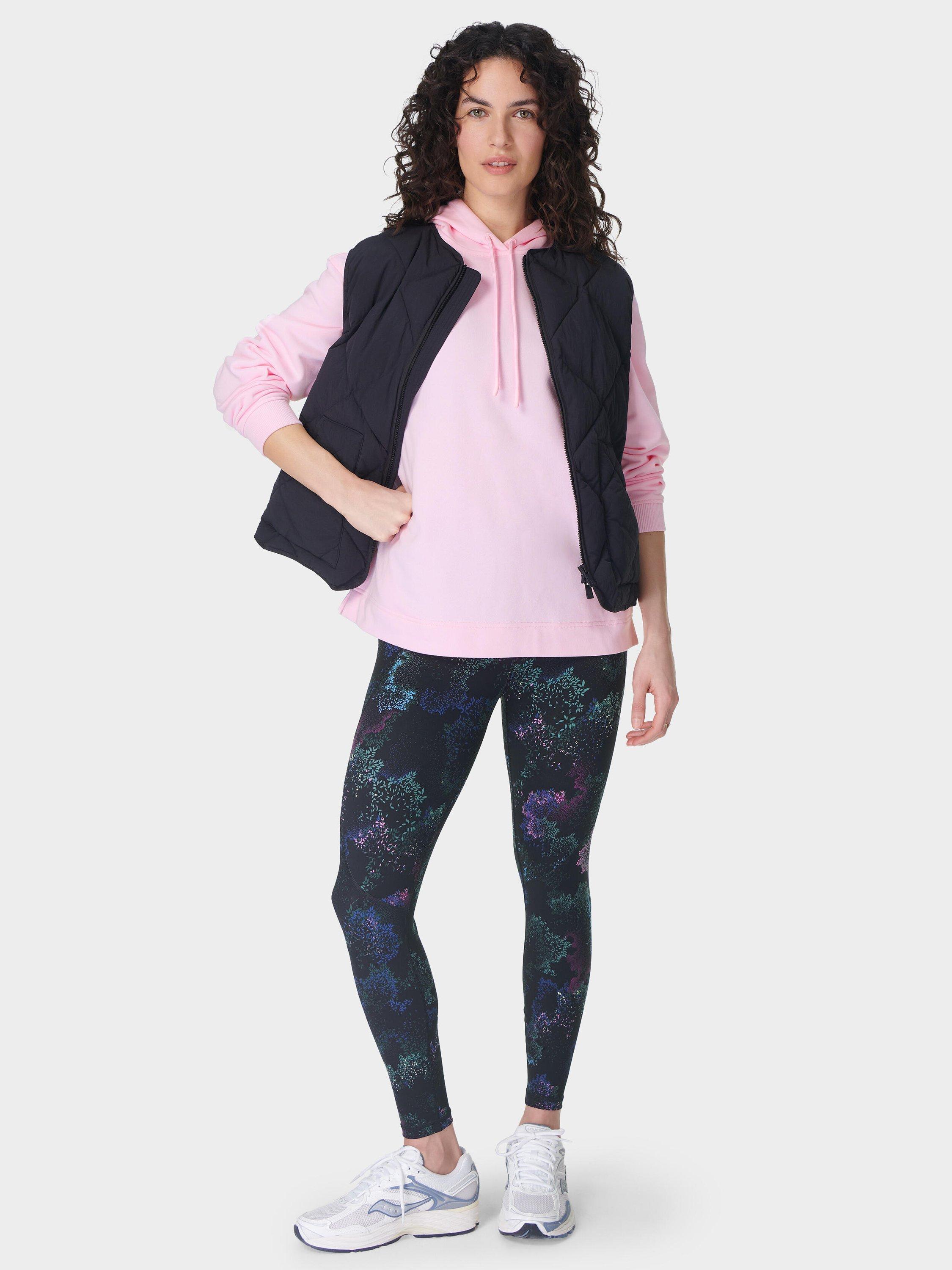 Product image 3 of 7, which shows Sweaty Betty Revive Longline Organic Cotton Rich Hoodie, Nerine Pink, L-XL