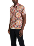 Ben Sherman Cotton Regular Fit Floral Paisley Shirt, Ivory