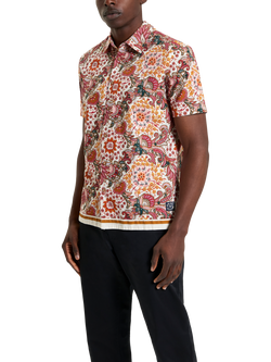 Ben Sherman Cotton Regular Fit Floral Paisley Shirt, Ivory - view 2, Ivory