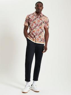 Ben Sherman Cotton Regular Fit Floral Paisley Shirt, Ivory, Ivory