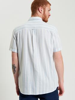 Ben Sherman Cotton Regular Fit Candy Stripe Shirt, Dusky Blue - view 2, Dusky Blue