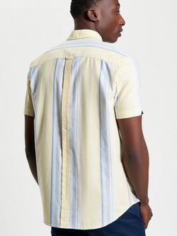 Ben Sherman Cotton Regular Fit Oxford Stripe Shirt, Corn - view 2, Corn