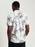 Ben Sherman Cotton Regular Fit Palm Print Shirt, Snow White