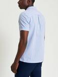 Ben Sherman Cotton Blend Regular Fit Stripe Seersucker Shirt, Glacier