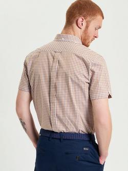 Ben Sherman Signature Organic Cotton Regular Fit Gingham Shirt - view 2, Caramel