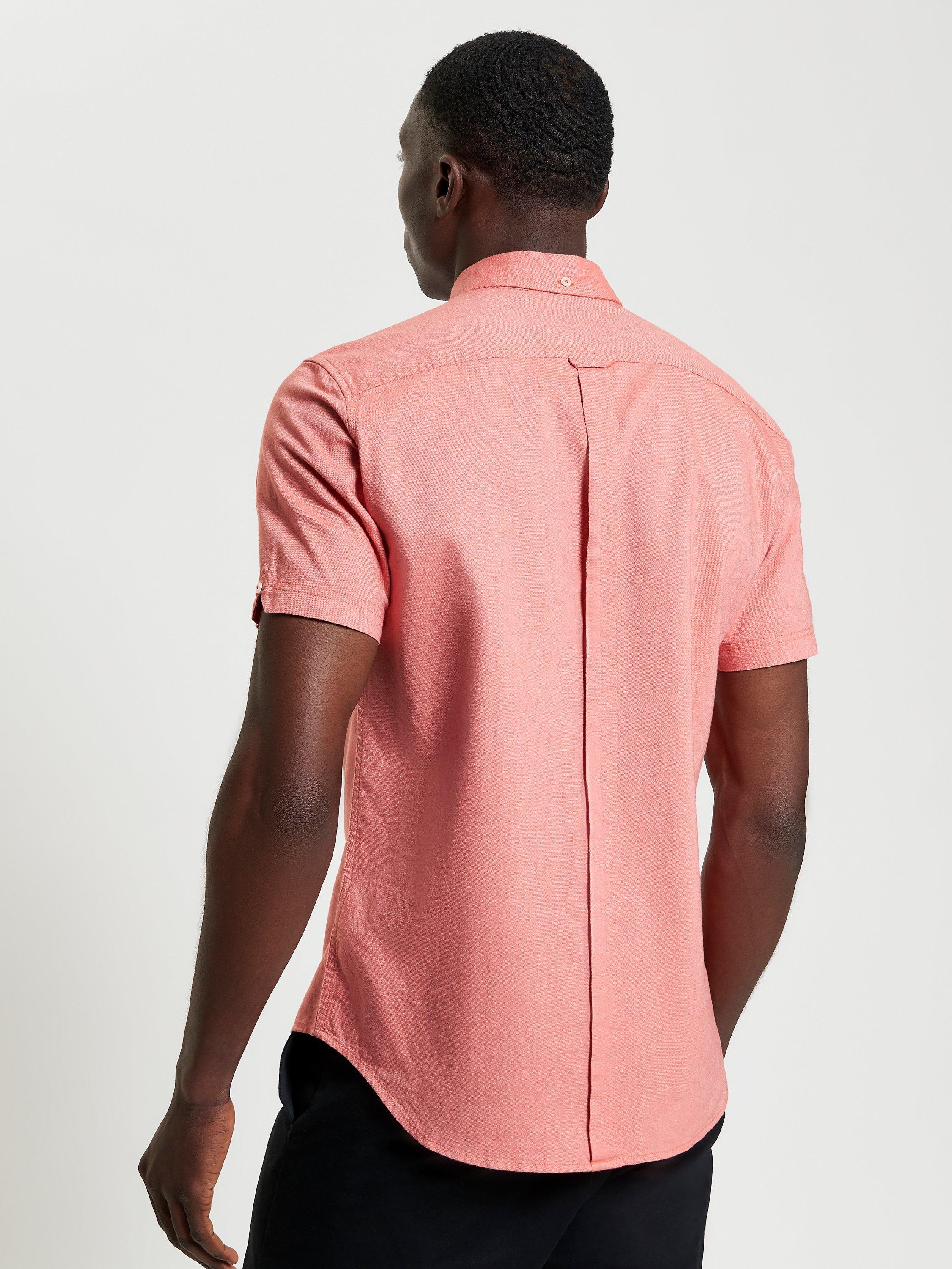 Product image 2 of 5, which shows Ben Sherman Signature Organic Cotton Regular Fit Shirt, Cerise, S