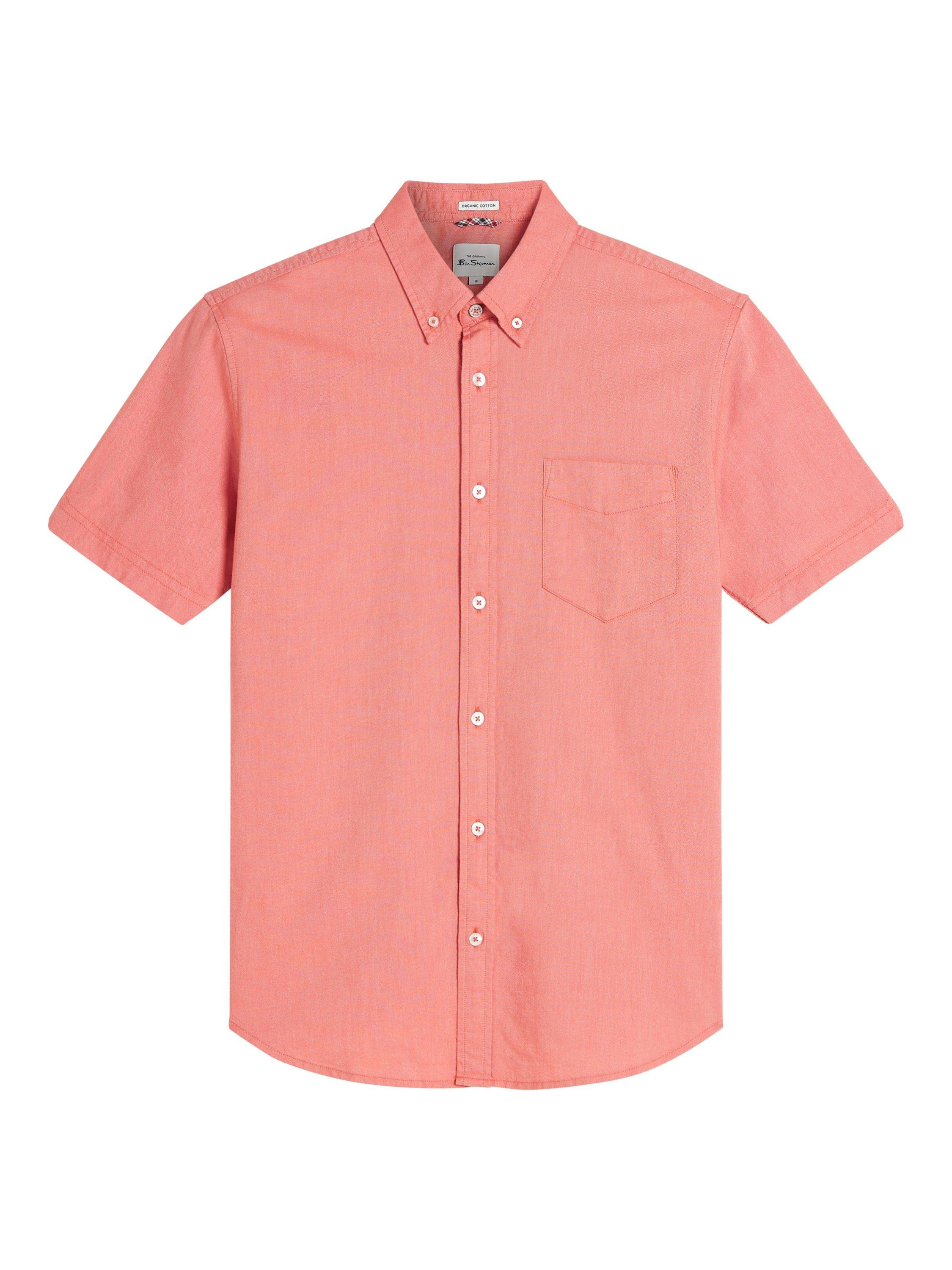 Product image 5 of 5, which shows Ben Sherman Signature Organic Cotton Regular Fit Shirt, Cerise, S