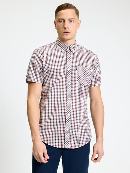 Ben Sherman House Check Regular Fit Cotton Shirt, Red