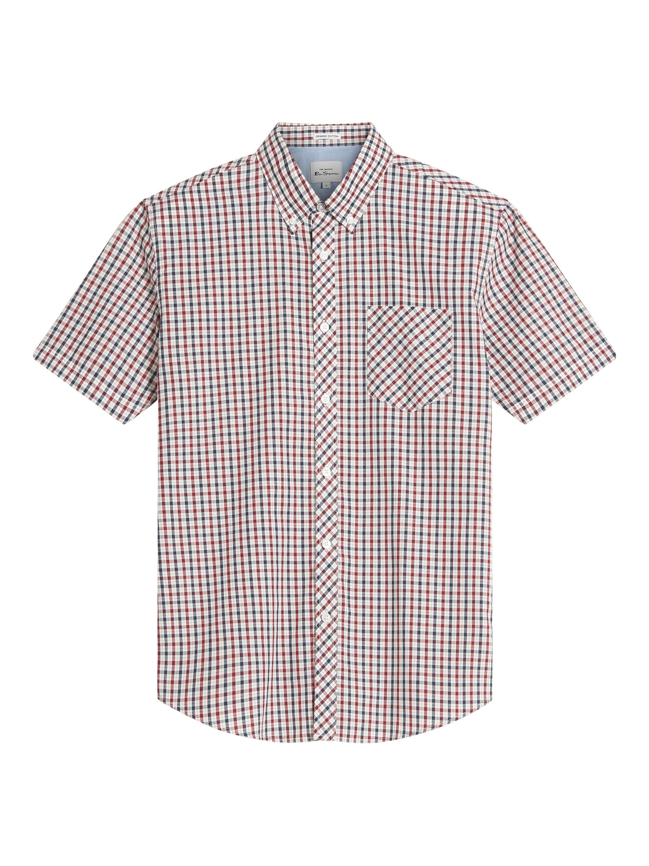 Product image 5 of 5, which shows Ben Sherman House Check Regular Fit Cotton Shirt, Red, S