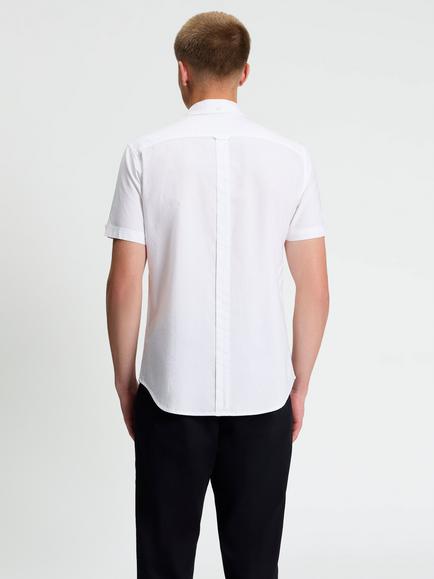Ben Sherman Signature Oxford Cotton Short Sleeve Regular Fit Shirt - view 2, White