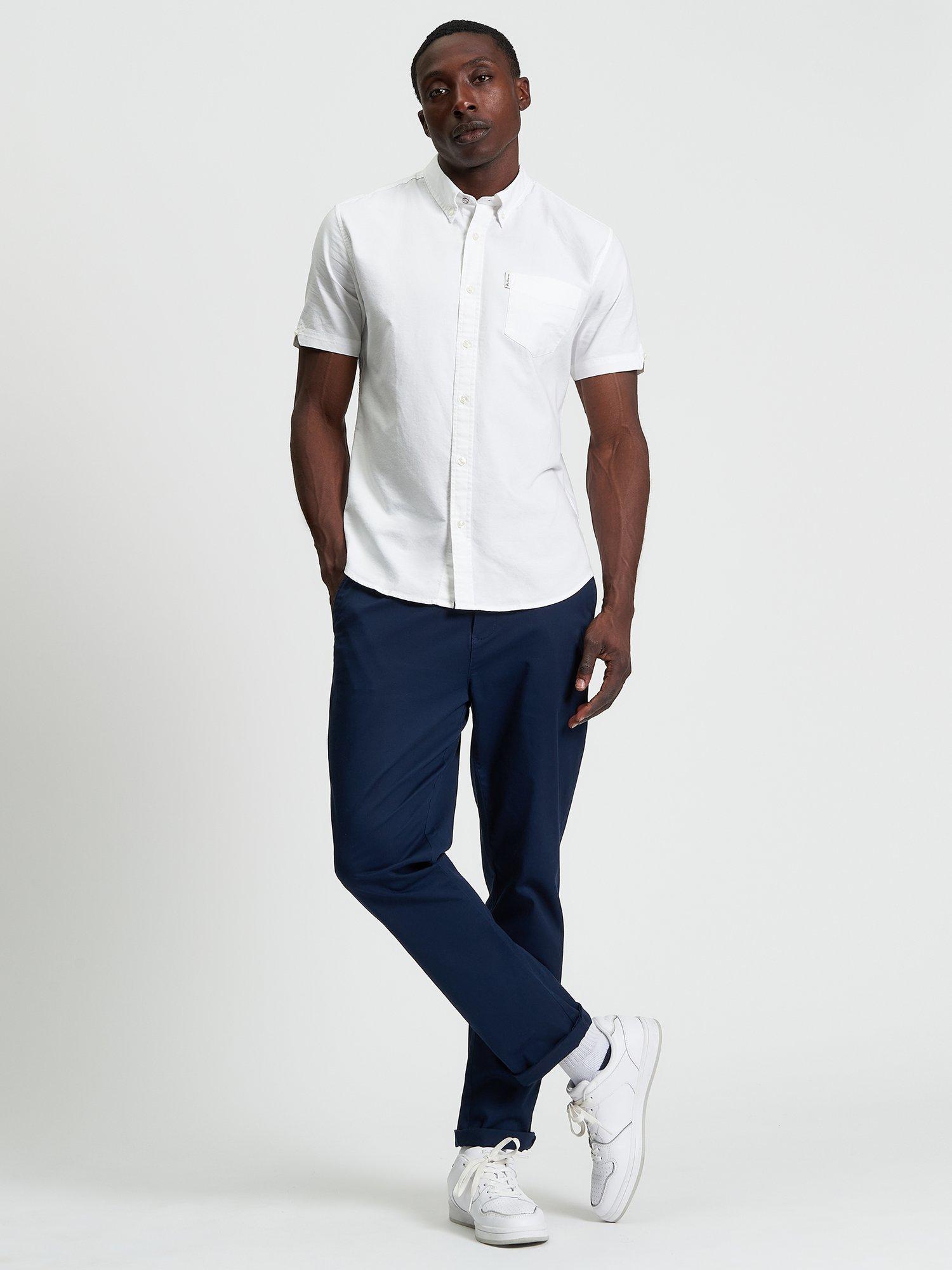 Product image 3 of 5, which shows Ben Sherman Signature Organic Cotton Regular Fit Shirt, White, S