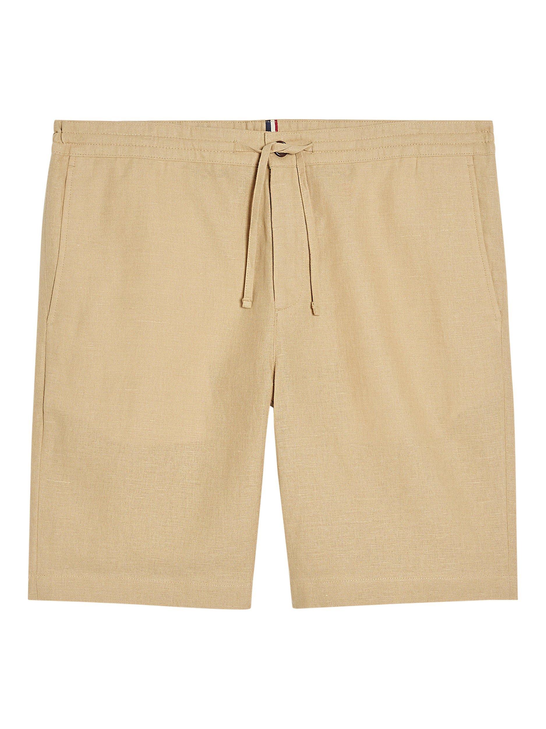 Product image 5 of 5, which shows Ben Sherman Linen & Cotton Blend Shorts, Stone, 30