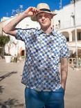 Ben Sherman Cotton Regular Fit Chequerboard Novelty Print Shirt, Snow White
