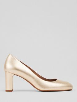 L.K.Bennett Winola Metallic Leather Court Shoes, Gold, Gold