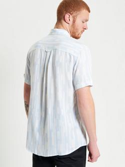 Ben Sherman Regular Fit Abstract Jazz Line Print Shirt, Ice Blue - view 2, Ice Blue