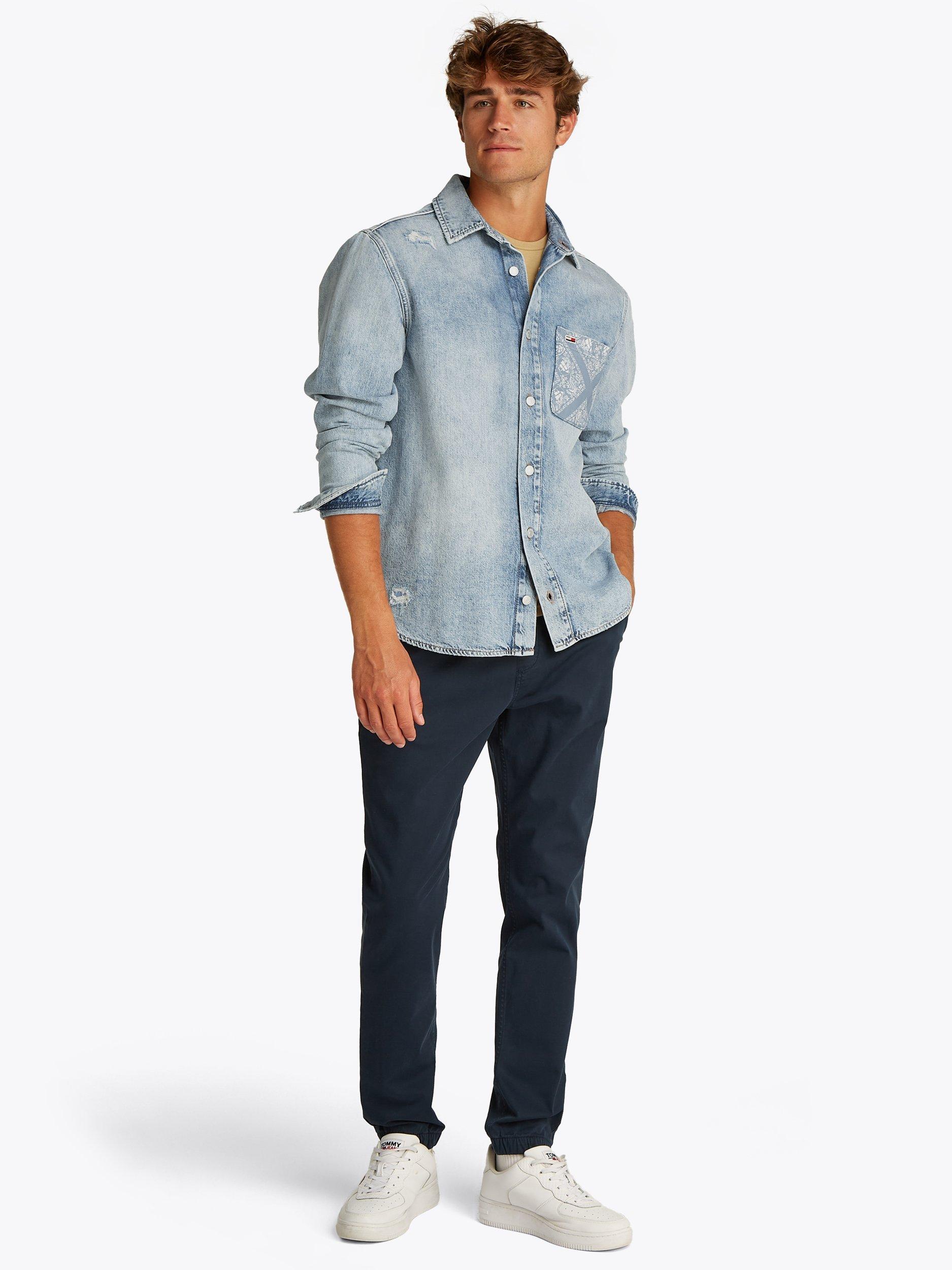 Product image 2 of 8, which shows Tommy Jeans Cotton Regular Fit Denim Shirt, Light Blue, M