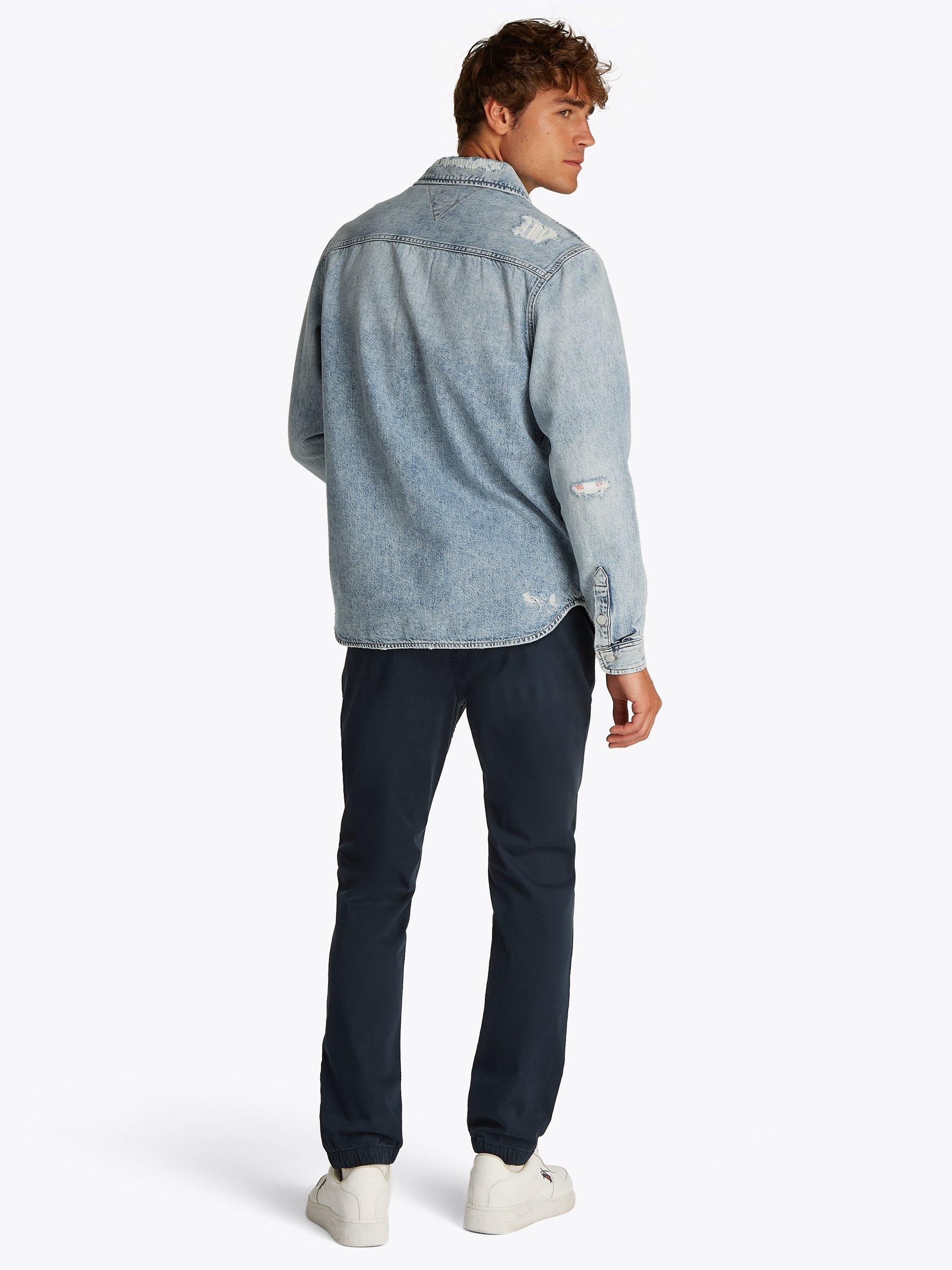 Product image 3 of 8, which shows Tommy Jeans Cotton Regular Fit Denim Shirt, Light Blue, M