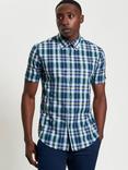 Ben Sherman Organic Cotton Regular Fit Irregular Check Shirt, Dark Green
