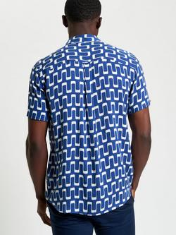 Ben Sherman Regular Fit Abstract Jazz Print Shirt, Royal - view 2, Royal