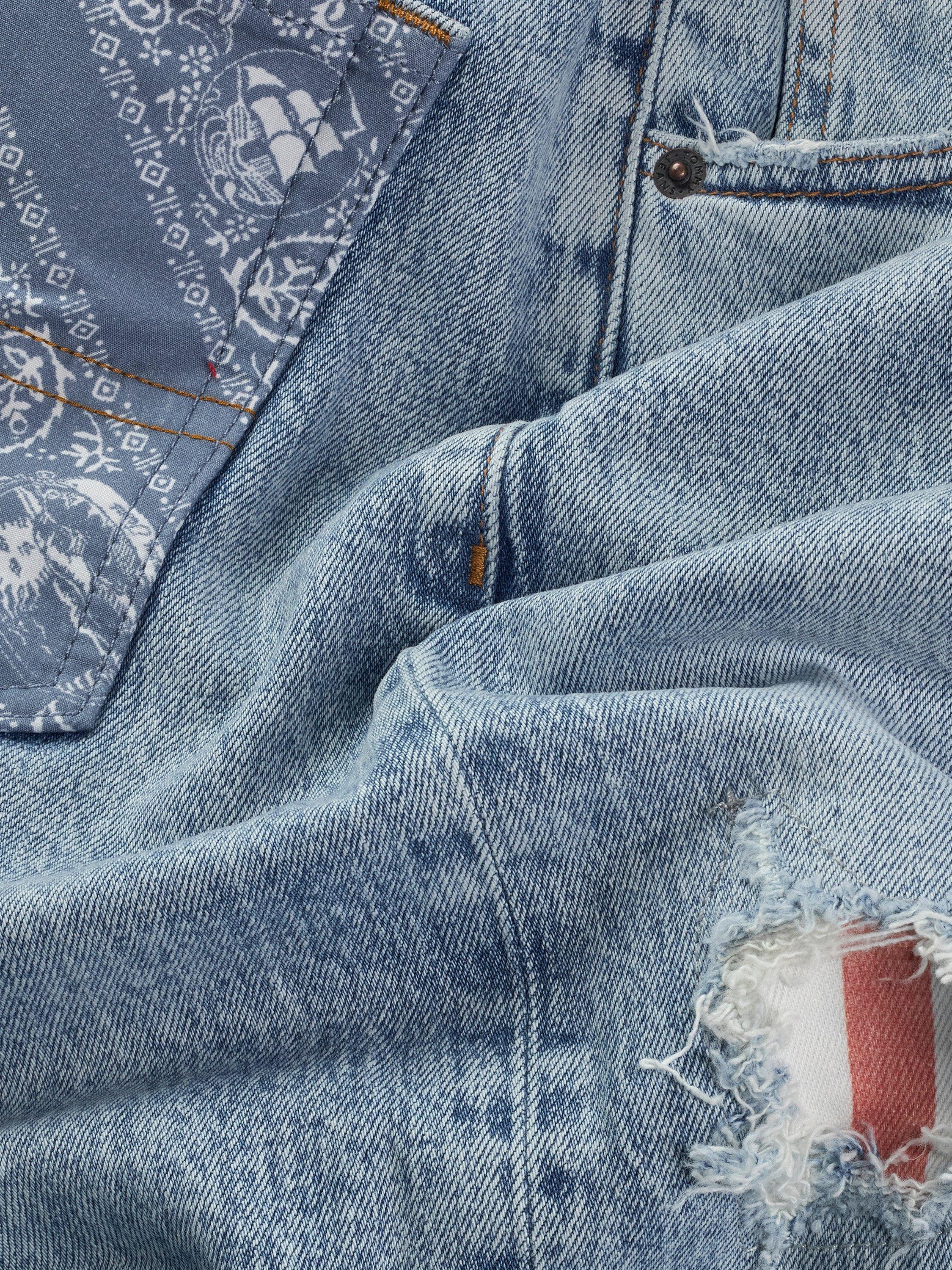 Product image 6 of 6, which shows Tommy Jeans Otis Straight Fit Jeans, Light Blue, 29R