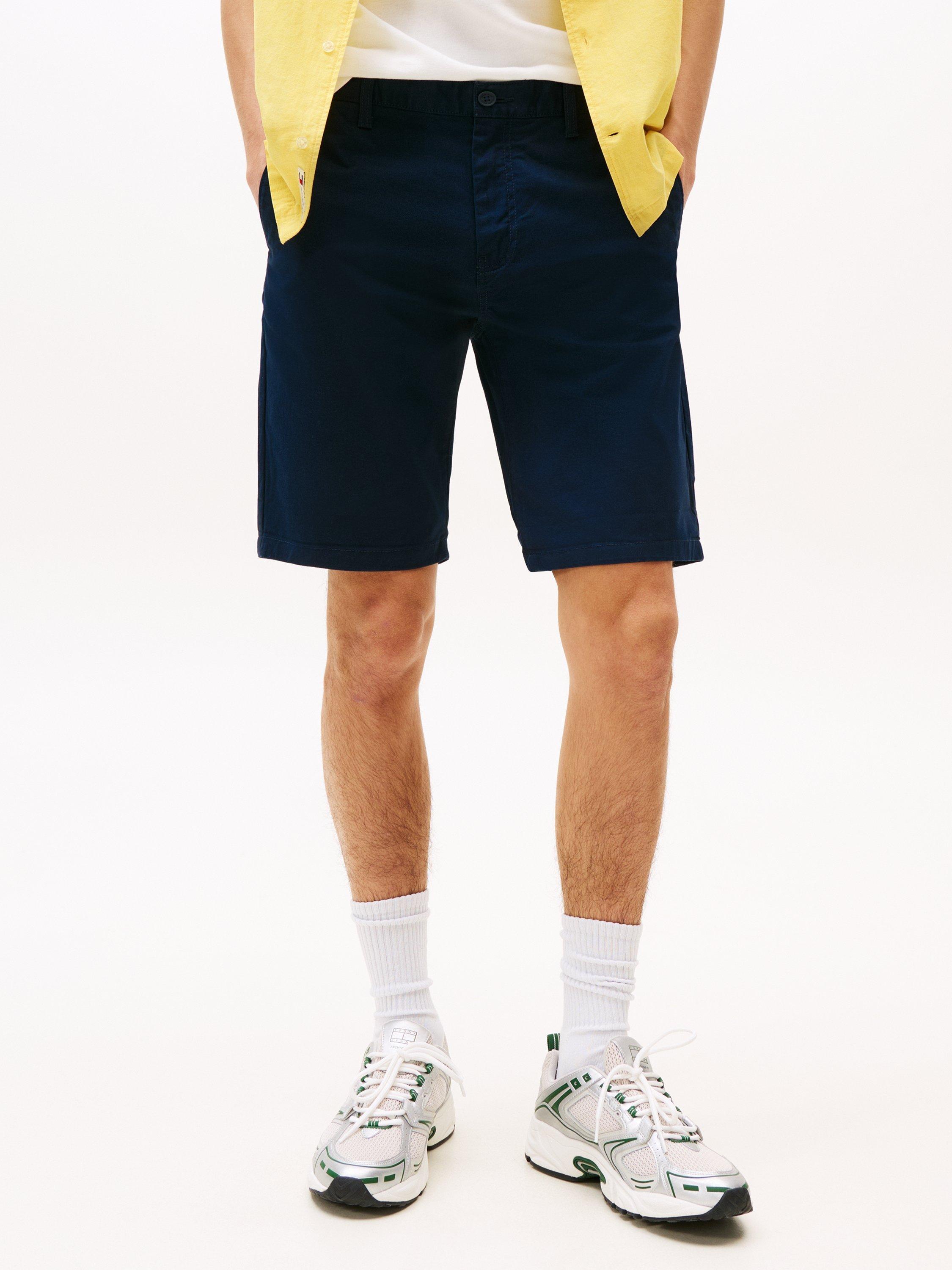 Product image 1 of 7, which shows Tommy Jeans Scanton Cotton Blend Chino Shorts, Dark Night Navy, 28R
