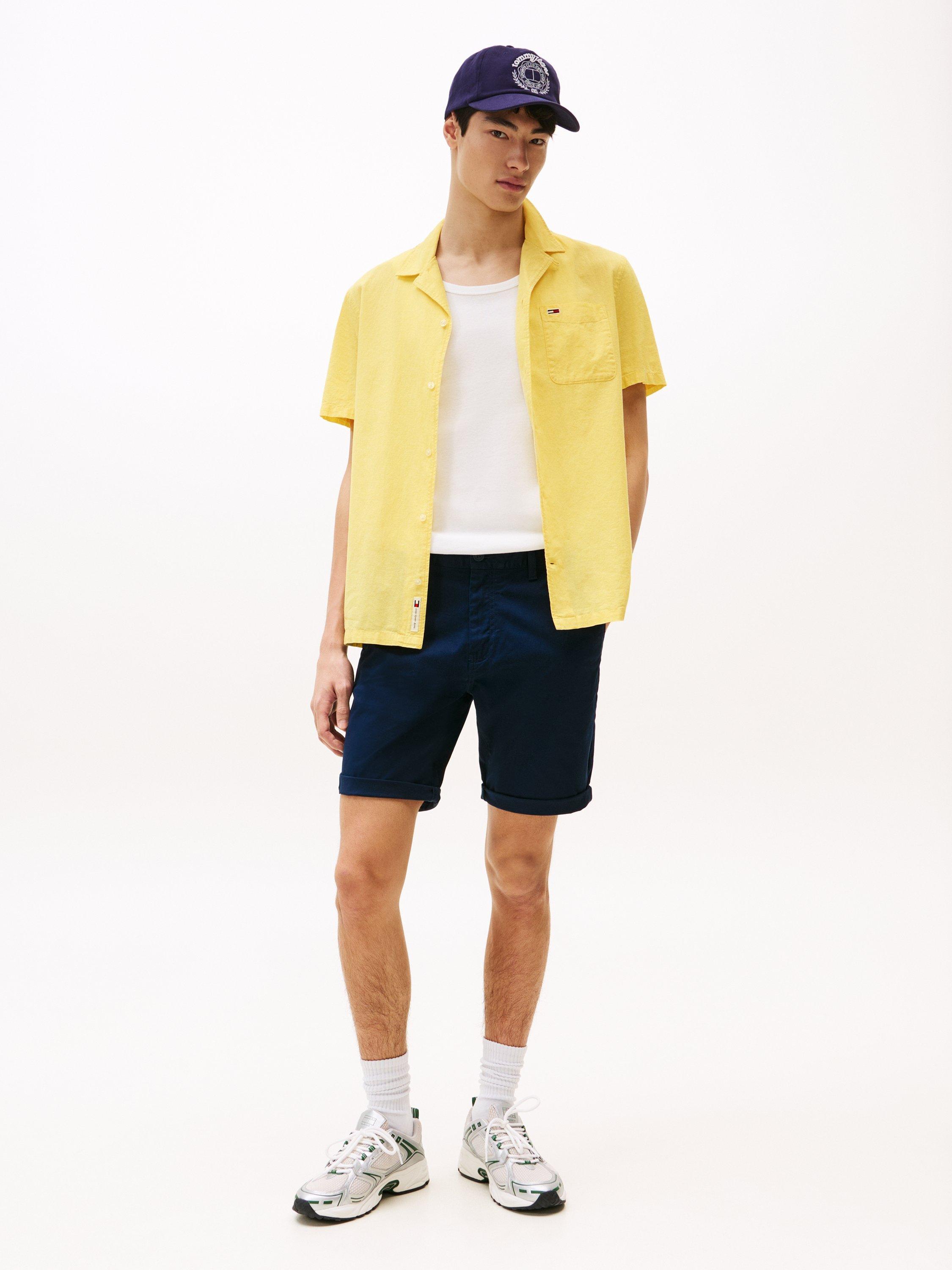 Product image 3 of 7, which shows Tommy Jeans Scanton Cotton Blend Chino Shorts, Dark Night Navy, 28R