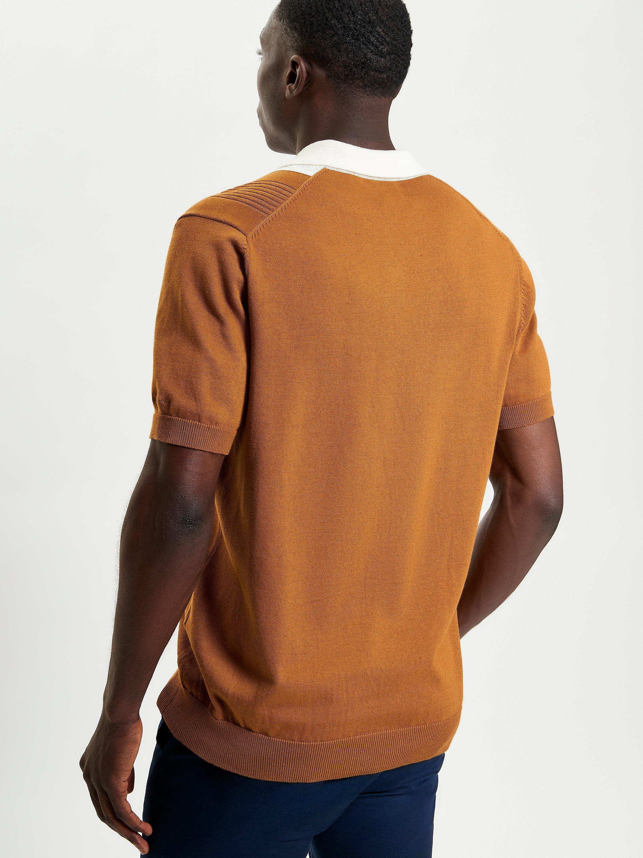 Product image 3 of 7, which shows Ben Sherman Organic Cotton Regular Fit Short Sleeve Polo Shirt, Caramel, S