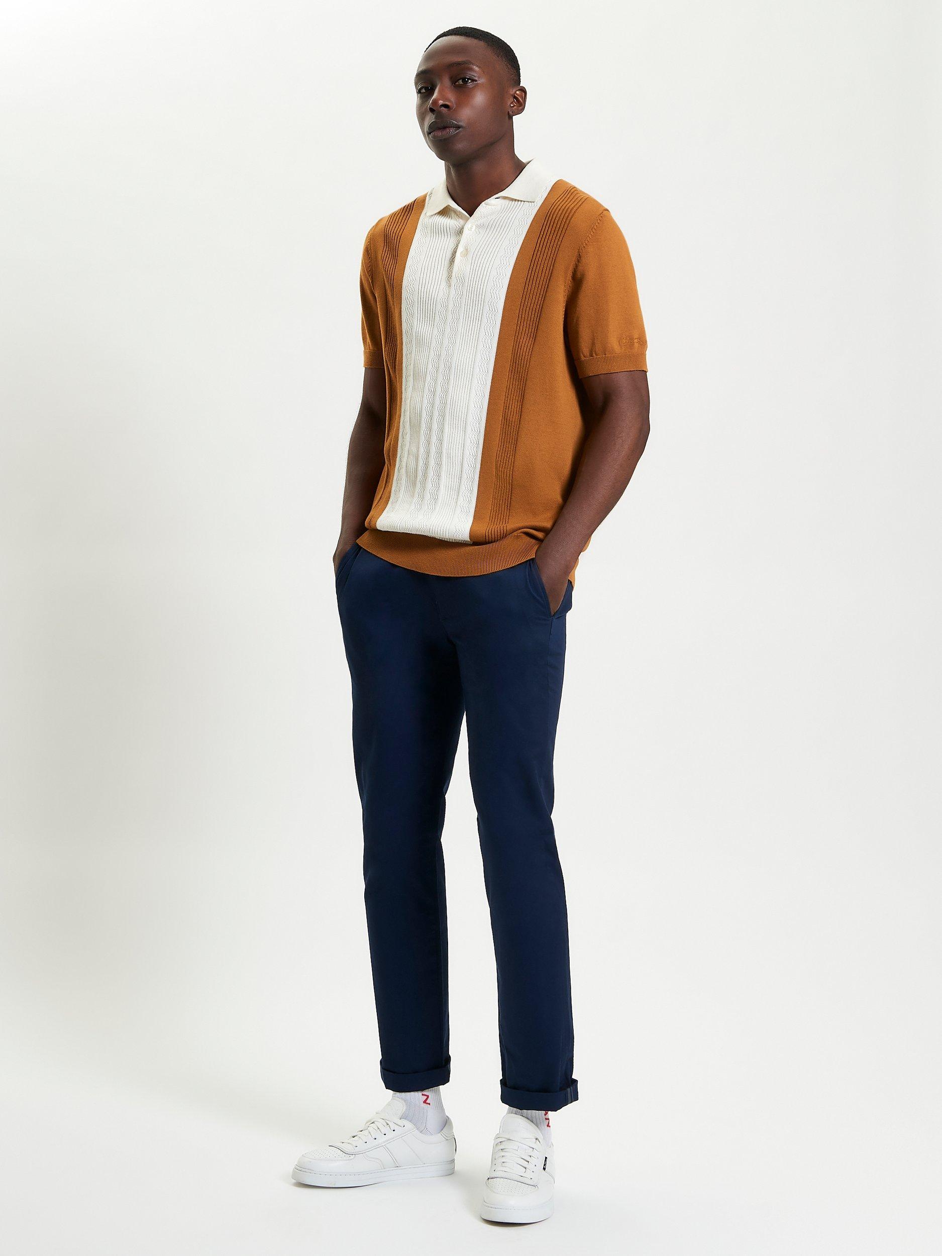 Product image 6 of 7, which shows Ben Sherman Organic Cotton Regular Fit Short Sleeve Polo Shirt, Caramel, S