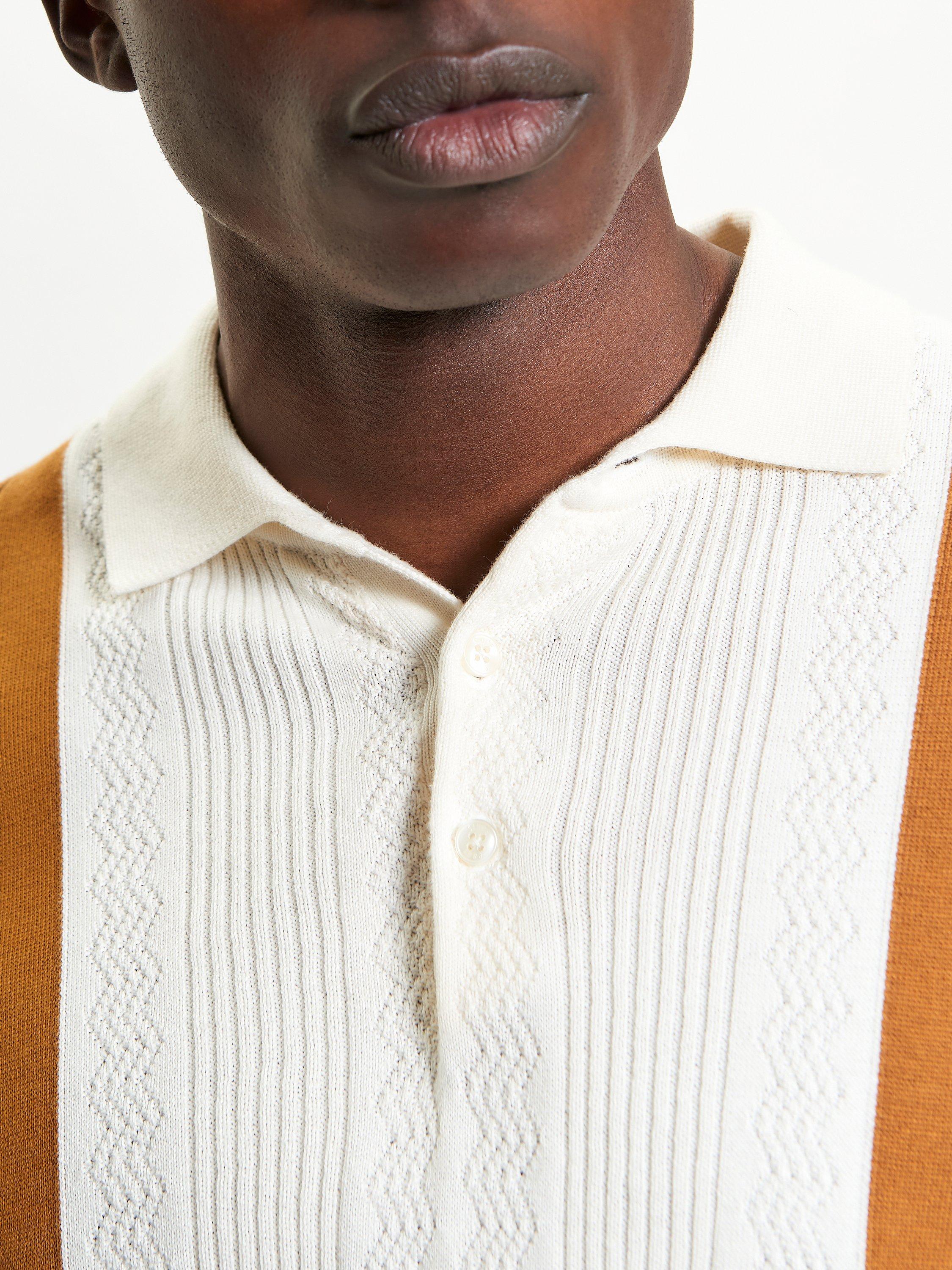 Product image 7 of 7, which shows Ben Sherman Organic Cotton Regular Fit Short Sleeve Polo Shirt, Caramel, S