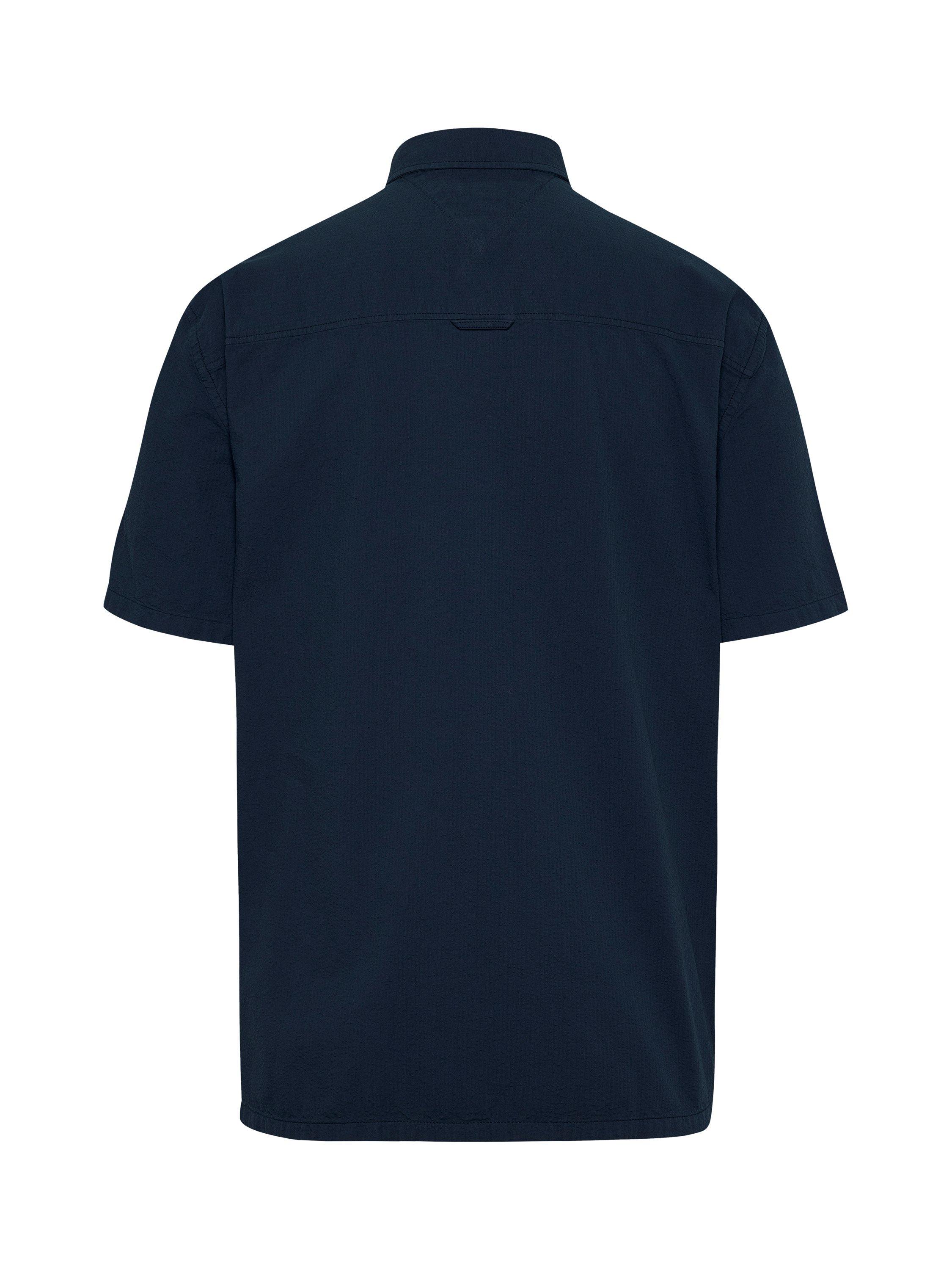 Product image 6 of 8, which shows Tommy Jeans Cotton Regular Fit Seersucker Shirt, Dark Night Navy, XS