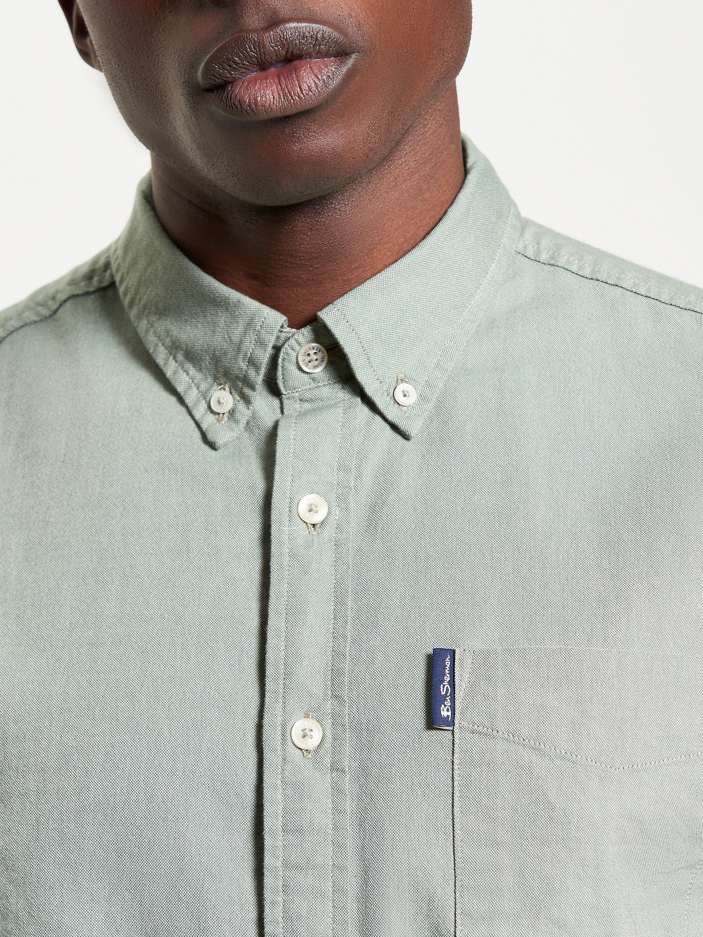 Product image 4 of 5, which shows Ben Sherman Signature Organic Cotton Regular Fit Shirt, Pale Khaki, S