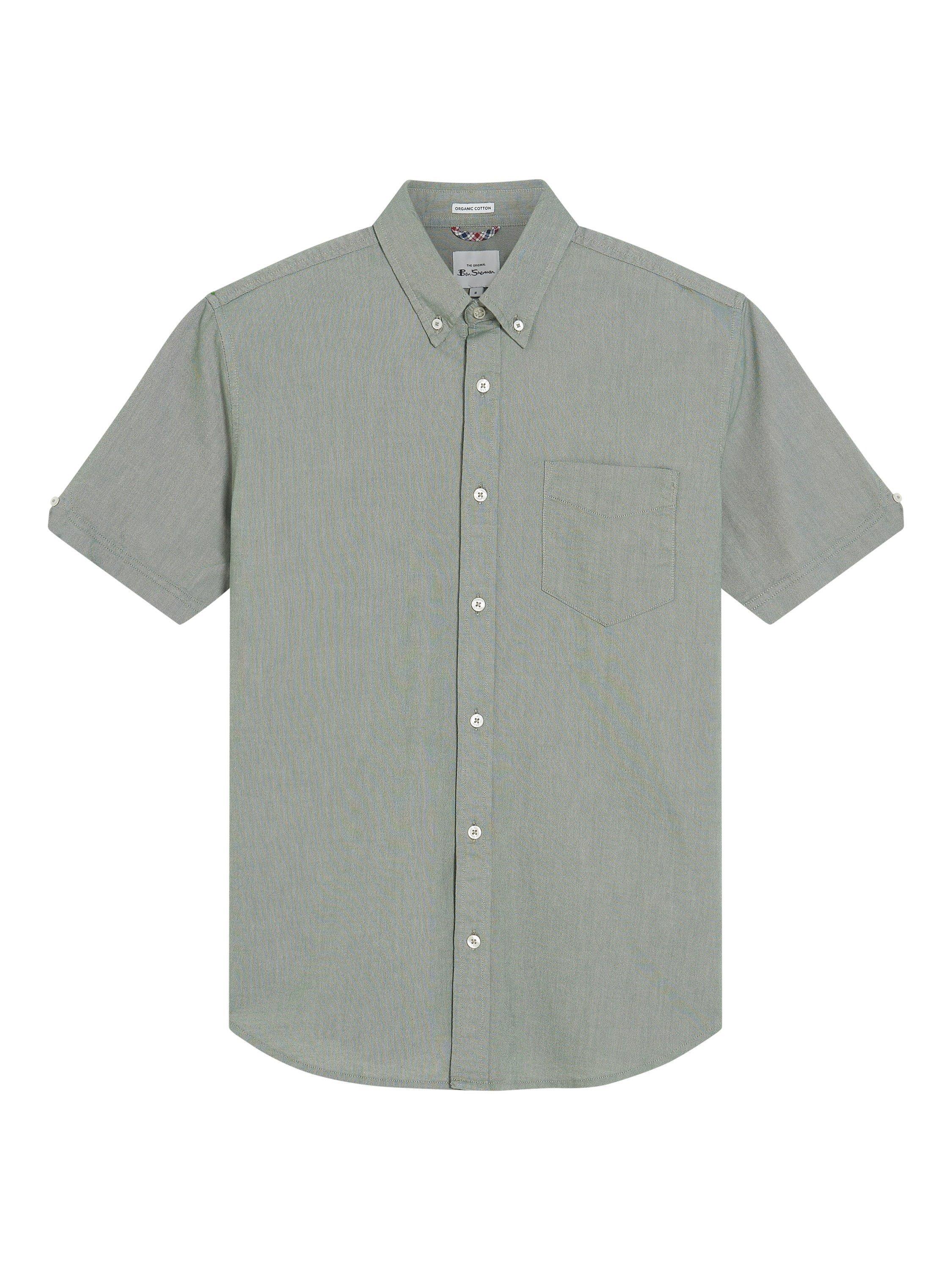 Product image 5 of 5, which shows Ben Sherman Signature Organic Cotton Regular Fit Shirt, Pale Khaki, S