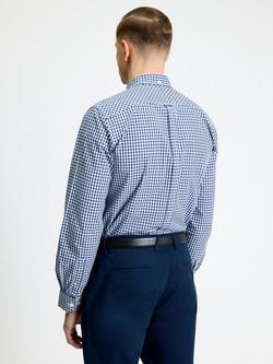 Ben Sherman Signature Organic Cotton Regular Fit Gingham Shirt - view 2, Dark Blue