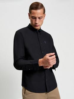 Ben Sherman Signature Cotton Oxford Shirt, Black