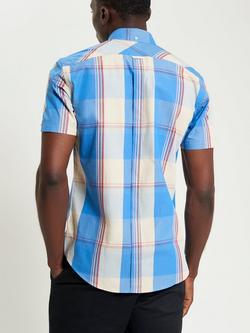 Ben Sherman Organic Cotton Regular Fit Check Shirt, Kingfisher - view 2, Kingfisher