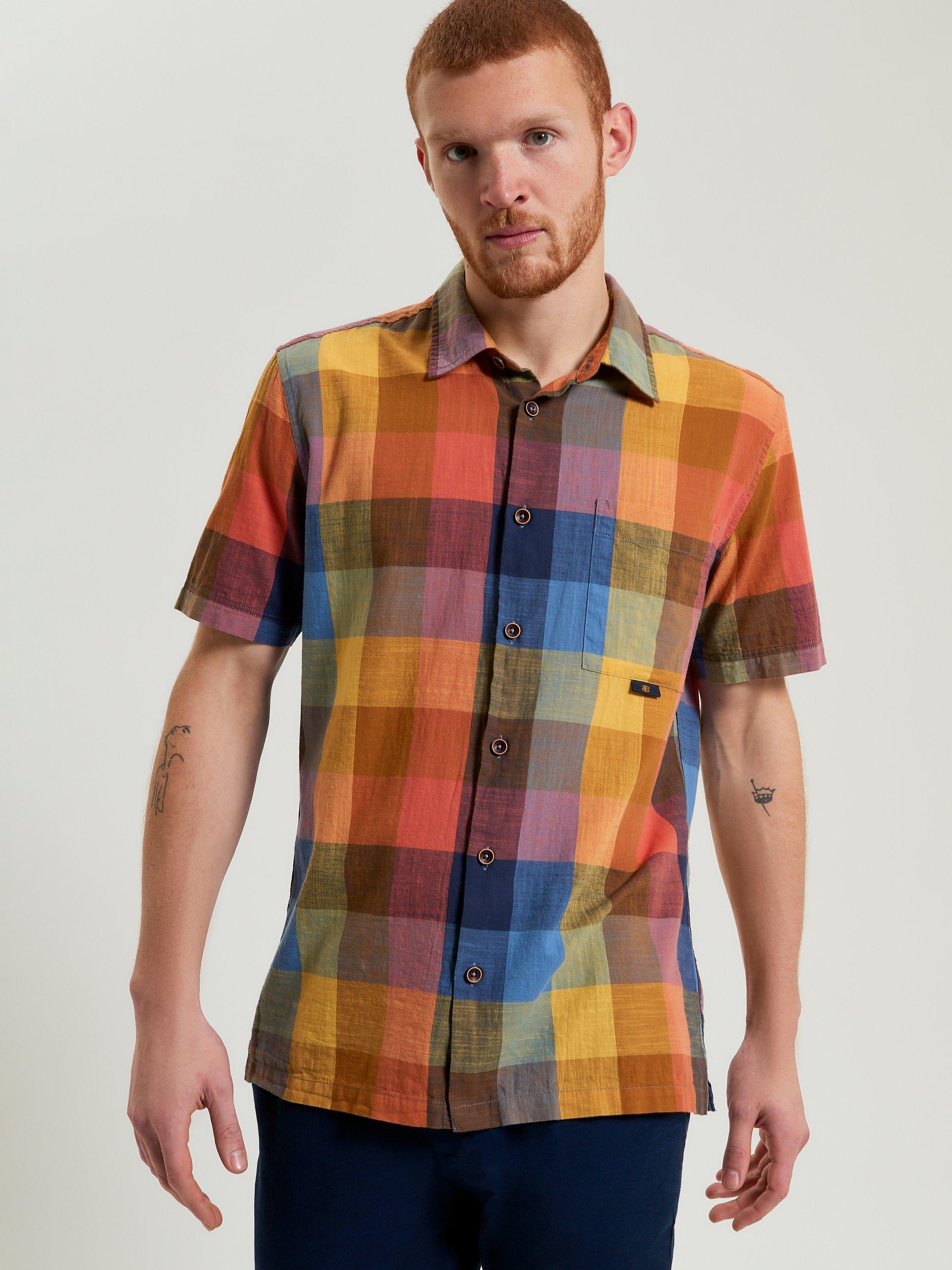 Product image 1 of 5, which shows Ben Sherman Cotton Regular Fit Check Shirt, Sienna, S