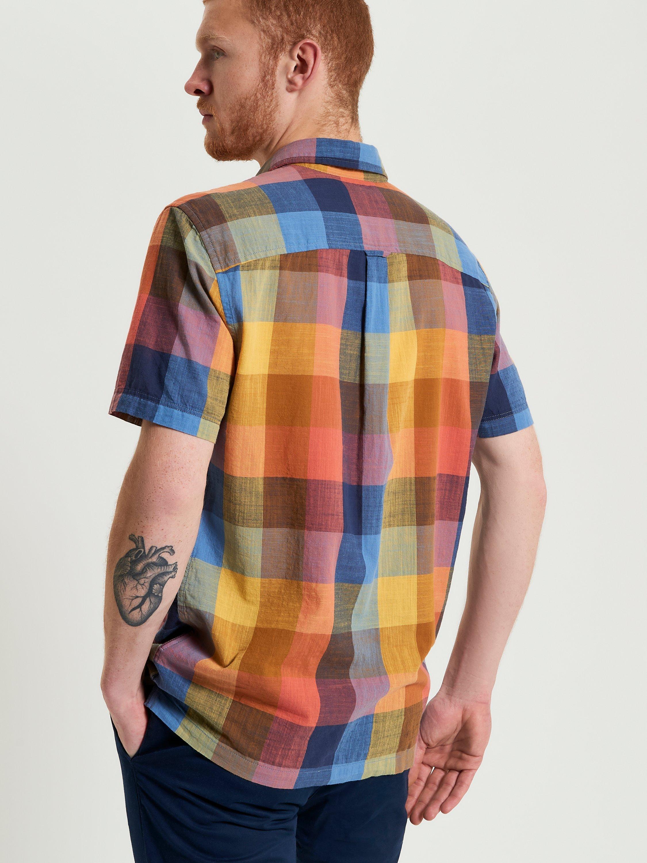 Product image 2 of 5, which shows Ben Sherman Cotton Regular Fit Check Shirt, Sienna, S