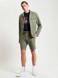 Ben Sherman Relaxed Fit Linen Shorts, Olive, Olive
