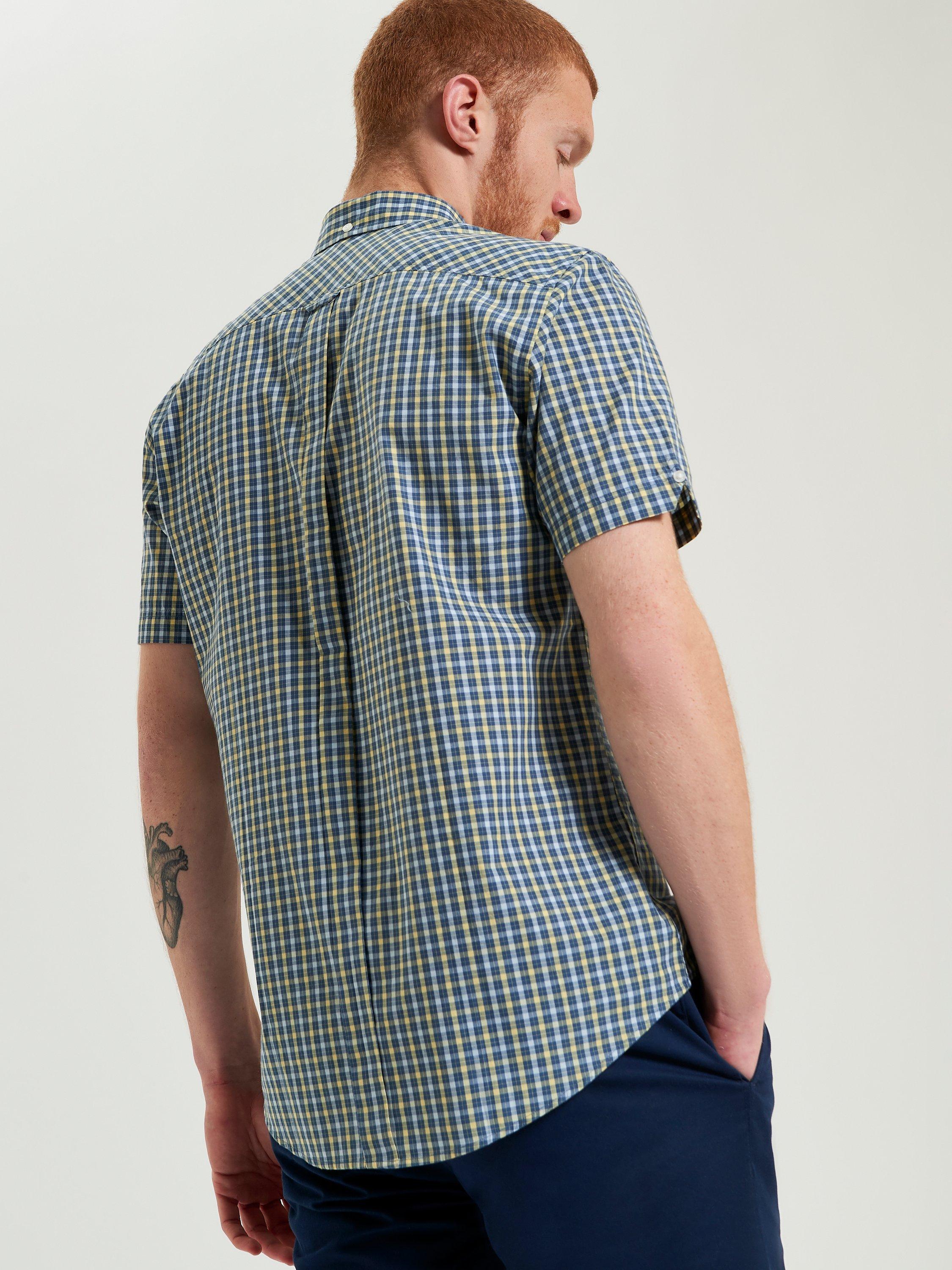 Product image 2 of 5, which shows Ben Sherman House Check Regular Fit Cotton Shirt, Corn, S